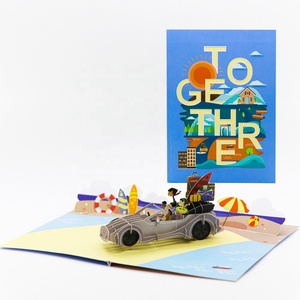 บัตรอวยพรป๊อปอัพกระดาษงานฝีมือสำหรับคู่รักมีความรักในวันวาเลนไทน์งานแต่งงานและวันเกิดผลิตภัณฑ์สไตล์งานฝีมือใหม่ - Product Image 1