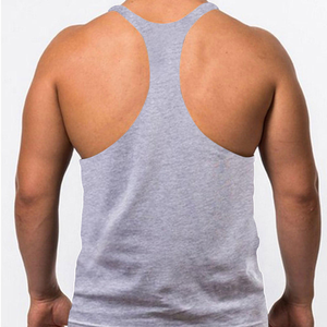 OEM Summer High Quality Men's 100% Cotton Breathable O-Neck Smart Casual Tank Top for Fitness Gym Plus Size - Product Image 6