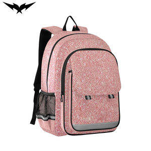 Sac à dos scolaire personnalisé avec logo pour enfants, sac à dos brillant à paillettes pour filles, de haute qualité, imperméable avec fermeture à glissière - Product Image 1