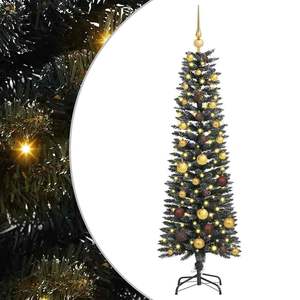 Sapin de Noël artificiel vert de 59,06 pouces avec 150 LED pour un éclairage festif - Product Image 2