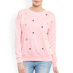 Nouveauté 2024 Sweat-shirt en molleton 100% coton rose uni pour femme de haute qualité, séchage rapide, respirant, service OEM ODM - Product Image 1