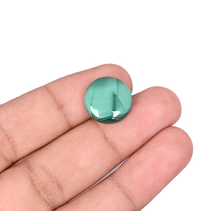 Pierre précieuse en malachite, forme ronde, 11,50 carats, 15 mm - Product Image 1