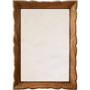 Miroir ovale en bois massif de style vintage moderne, miroir mural pour salle de bain, décoration intérieure et projets hôteliers - Product Image 3