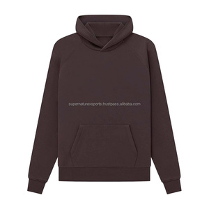 Colección de invierno Unisex de algodón recortado Essentials-Sudaderas con capucha de gran tamaño para hombre Impresión de logotipo único Patrón sólido con capucha al por mayor - Product Image 2