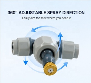 Conector de Riego Ajustable de Plástico y Latón de 1/2 Pulgada con Válvula de Control de Agua para Jardín y Punta de Pulverización Manual - Product Image 2