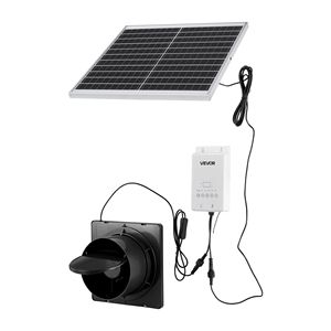 Ventilatore Solare da 20W 220 CFM con Pannello Solare, Batteria di Accumulo e Angolo del Pannello Regolabile - Product Image 1