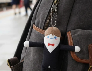 Soft Human-Shaped Plush <b>Keychain</b> with Wire Reinforcement - Product Image 6