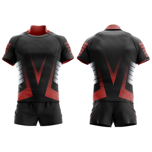<b>Men's</b> <b>Black</b> Red Geometric Soccer Jersey Short Sleeve Moisture Wicking Fitted Polyester All Seasons Wear - Product Image 1