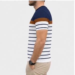 T-shirt Homme 240 GSM 100% Coton Jersey Col Mock Rib Coupe Oversize Épaules Tombantes Grande Taille Respirant Streetwear Grammage Lourd Uni - Product Image 3