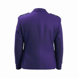Men’s Scottish Highland Purple Prince Charlie Kilt Jacket & <b>Vest</b> Formal Wear Made to Order 2026 - Product Image 2