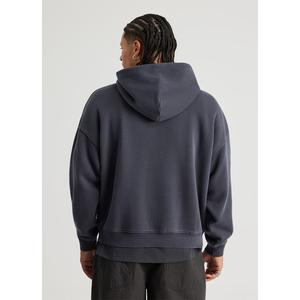 High Quality Pullover Oversized Hoodie Custom Logo Blank Unisex Heavyweight Men's Hoodies Pullover Sweatshirts Drop Shoulder - Product Image 4