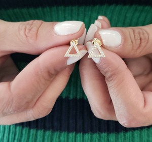 Lab Grown Diamond Stud Earlobe 14K Gold Pave Setting 0.25ctw Minimalist Women's Stylish Jewelry Wedding Anniversary Gift - Product Image 3