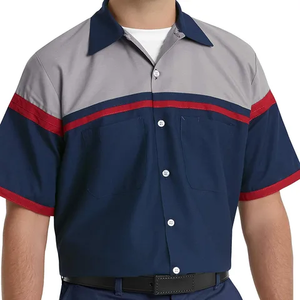 Camisa de Trabajo de Manga Corta con Botones para Hombre, Personalizable, con Múltiples Bolsillos, Uniformes de Guardia de Seguridad, Actividades al Aire Libre de Verano, 100% - Product Image 5
