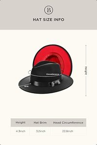 Sombrero Fedora de Fieltro de Lana Negro con Cinta Ajustable, Ala Ancha, Estilo Clásico Unisex para Fiestas, Viajes y Actividades al Aire Libre - Product Image 3