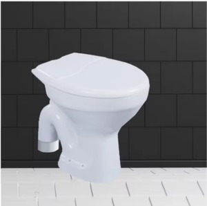 WC monobloc en céramique à siphon en S, à poser au sol, avec double chasse moderne, pour villas, écoles et hôtels - Product Image 2