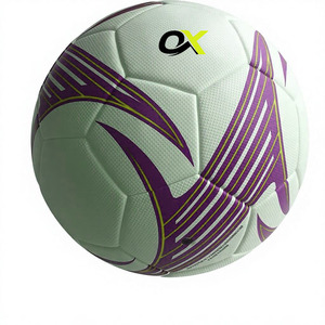Balón de Fútbol Ox Talla 5 Blanco con Patrón Morado, Balón Resistente para Entrenamiento y Competición - Product Image 4