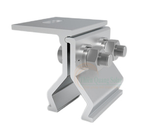 Abrazadera para Techo Solar Kliplock 22x60mm, Impermeable y Anticorrosiva, de Aluminio Anodizado AL 6005-T6 de 50mm con Almohadilla de Goma EPDM - Product Image 1
