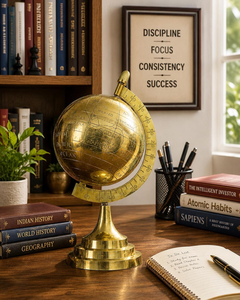 Globe terrestre en laiton, décoration de bureau, éducatif, rotatif, design traditionnel - Product Image 2