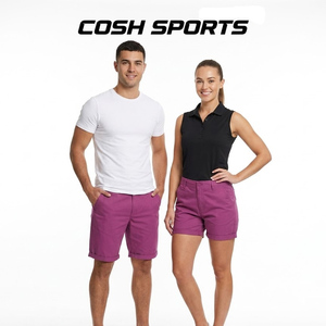 Shorts de sport en coton kaki de qualité supérieure, unisexe, respirants, pour la remise en forme et l'entraînement |   Shorts en twill décontractés personnalisés pour la musculation - Product Image 1