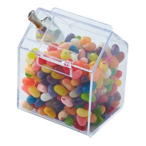 Kwang Hsieh Injection-Molded <b>Foldable</b> Square Acrylic Candy Dispenser Storage Box Reusable PS Food Container Transparent Bulk Who - Product Image 1