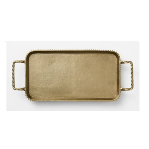 Bandeja de Servir de Cobre Estilo Vintage, Plato Decorativo de Metal Antiguo Hecho a Mano con Borde de Cuentas para Uso en el Hogar, Cocina y Bar - Product Image 4