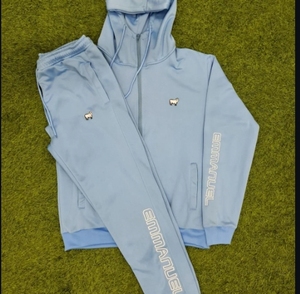 Tendances 2026 : Ensemble 2 pièces pour homme, style hiver, coupe ample, grande taille, coupe-vent, avec sweat à capuche zippé, cordon de serrage, poids moyen, effet délavé - Product Image 5