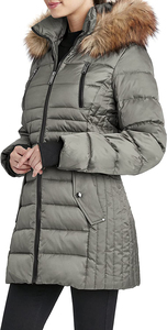 Veste matelassée personnalisée avec logo pour femme, surdimensionnée, épaisse et chaude pour l'hiver, avec fermeture éclair - Product Image 5
