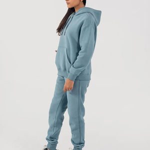 Sweat-shirts à capuche oversize en velours polaire de coton pour femme, col en V, manches longues, style streetwear décontracté et confortable pour l'automne et l'hiver - Product Image 5