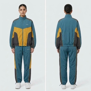 Unisex Camo Print Windbreaker <b>Tracksuit</b> - Full Zip Sports Suit for Outdoor, Custom Printed - Product Image 4