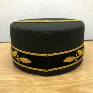 Chapeau maçonnique en velours noir avec symbole oculaire brodé or, insignes formels pour adultes, 100 % laine, réglable, toutes saisons - Product Image 4