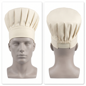 Vente en gros de casquettes de chef OEM de haute qualité Blackhardson unisexe, imperméables, en polyester/coton, imprimées numériquement, à fermeture à pression, pour restaurants et bars - Product Image 4