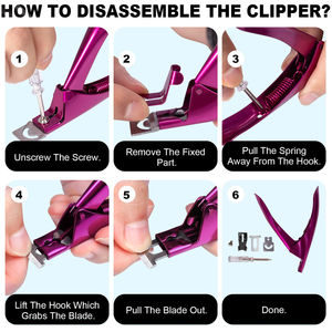 Coupe-ongles professionnels en acier inoxydable pour faux ongles en acrylique, soins personnels, coupe-ongles durable pour manucure/pédicure, mâchoire large - Product Image 5