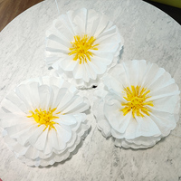 Décorations de Noël élégantes et classiques en gros, pompons en papier de soie pour artisanat, diamètre 16 pouces, Taïwan, 1 pièce/sac polyéthylène