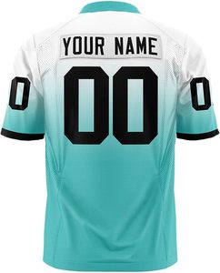 Maillot de football américain en polyester mesh, sublimation, nom d'équipe personnalisé, fournisseur OEM, séchage rapide, respirant, vêtements de sport pour club - Product Image 2