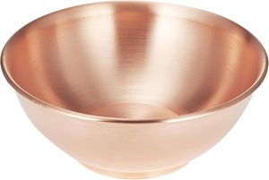 Bol en cuivre pur 99,99% authentique, bol à mélanger en cuivre épais, articles en cuivre faits à la main pour la cuisine, préparation de salades - Product Image 6