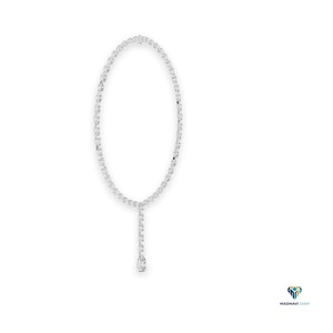 Collier intemporel en or blanc 18 carats avec diamant de laboratoire taille poire de 22,98 carats |   Collection élégante de bijoux de mariage - Product Image 4
