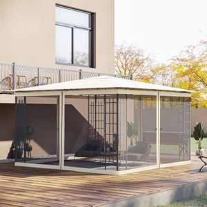 Rete di Ricambio in Rete a Maglie per Pareti Laterali per Gazebo e Tende a Baldacchino 12x12 con Cerniere, Solo Rete Laterale per Giardino - Product Image 2