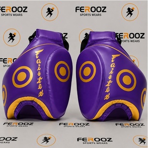 Almohadillas de entrenamiento y combate de taekwondo y boxeo moradas, de alta resistencia, profesionales, OEM, para piernas y muslos, en todos los diseños. - Product Image 1