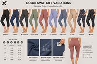 Pantalones Capri de Yoga para Mujer X Sports City, Corte Regular, Largo hasta la Pantorrilla, Mezcla de Spandex y Poliéster, Cintura Elástica que Absorbe la Humedad, para Otoño