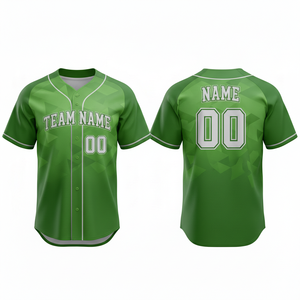 Maillot de baseball personnalisé de haute qualité, respirant, séchage rapide, 100 % polyester, imprimé par sublimation, col en V, manches courtes - Product Image 2