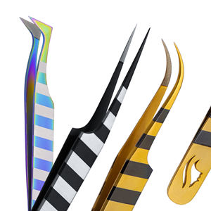 Pince à épiler pour cils Stahlmann Pro, professionnelle, de haute qualité, avec logo personnalisé, en acier inoxydable, lisse, dentelée, fine, durable, prise en main parfaite - Product Image 6