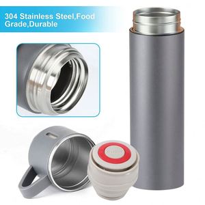 Wholesale Modern New 304 Stainless Steel <b>Thermos</b> Cup Set Office Vacuum Straight Bottle for Business Gifts With Three Covers - Product Image 4