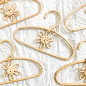 Luxury rattan hangers clothing rail accessory highest quality flower hanger <b>clothes</b> organizing - Product Image 6