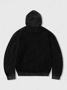 All Over <b>Rhinestone</b> Zip Up Hoodies Sparkle Crystal Studded Oversized Fit Streetwear Fleece Custom Logo Cotton <b>Jacket</b> for Men - Product Image 2