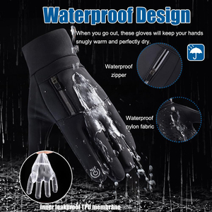 Factory Made Windproof Thermal Winter <b>Gloves</b> <b>Touchscreen</b> Windproof Cold Weather Work For Outdoor Cycling Unisex Winter <b>Gloves</b> - Product Image 2