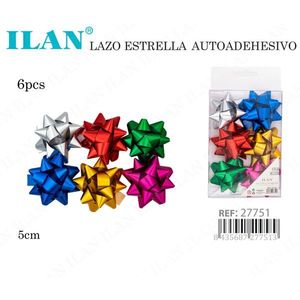 ILAN Nastro a Stella 5cm Autoadesivo per Decorazioni Regalo 6 Pezzi - Product Image 3