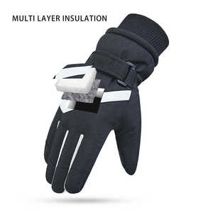 <b>Ski</b> Gloves for Men and Women Plain Daily Outdoor Cycling and Fishing Warm Nylon Velvet Thick Waterproof Anti-Slip Winter - Product Image 4