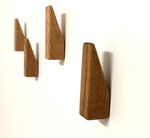 Wood Coat Hook Hanger <b>Wall</b> Railing Wooden <b>Wall</b>-Mounted Key Hanger With Steel 5 Hooks At Cheap Price - Product Image 6