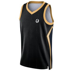 Black <b>Gold</b> Basketball Jersey for Men Sleeveless Team <b>Shirt</b> Lightweight Breathable Athletic Sportswear Competition Game Uniform - Product Image 1