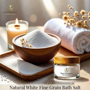 Sal de Baño del Himalaya Natural Blanca de Grano Fino Tallada, Terapia de Spa con Minerales Vitales, Relajante Baño Corporal, Cristales Suaves para Bienestar - Product Image 3